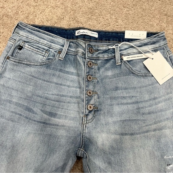 Kancan High Rise Straight Crop Jeans Women’s Size 32x25 NEW - Picture 4 of 8